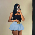 Bubble Mini Skirt Blue - Liora Studio