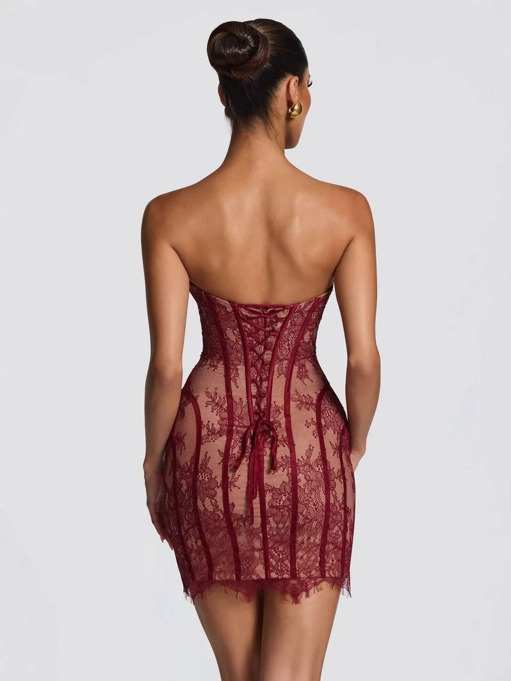Corset Mini Dress Chocolate - Liora Studio