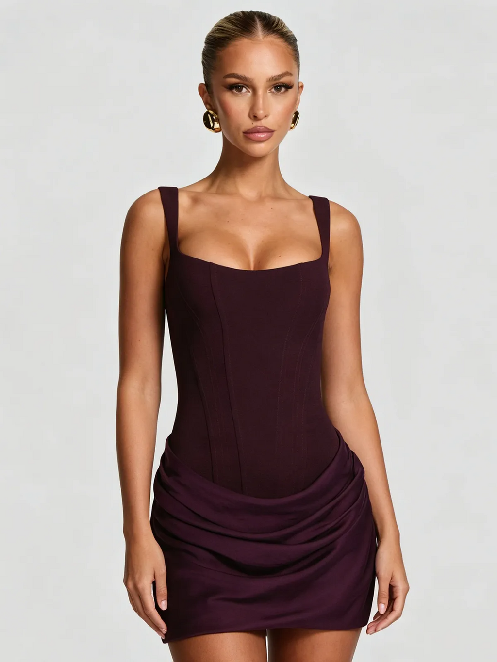 Lace & Satin Corset Mini Dress - Liora Studio